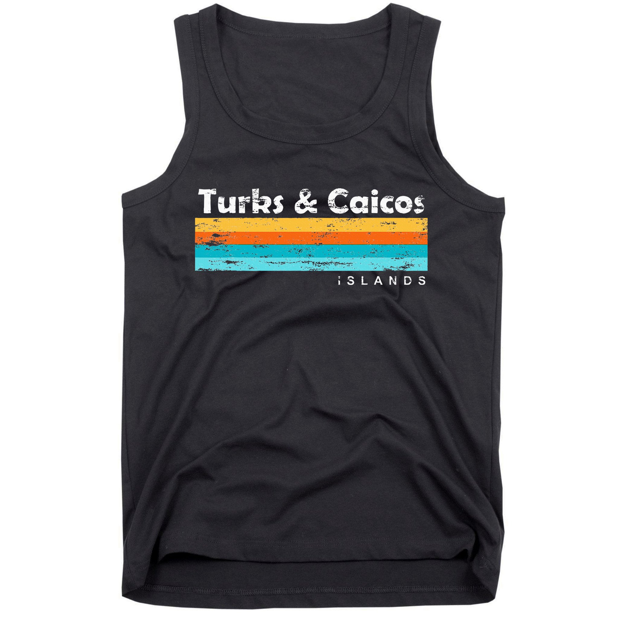 Vintage Turks & Caicos Islands Palm Trees Grace Bay Beach Tank Top