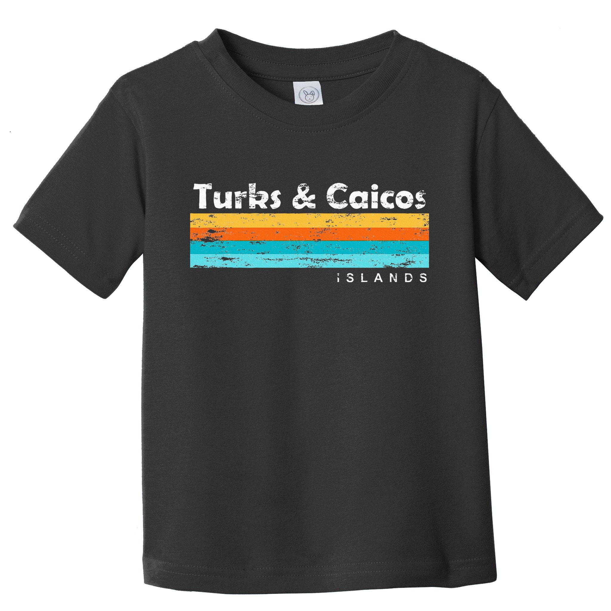Vintage Turks & Caicos Islands Palm Trees Grace Bay Beach Toddler T-Shirt