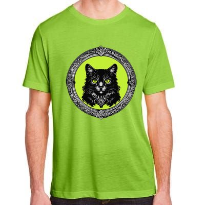 Vintage Tabby Cat Medalion Kitty Graphic Adult ChromaSoft Performance T-Shirt