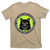 Vintage Tabby Cat Medalion Kitty Graphic T-Shirt