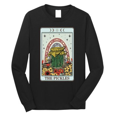 Vintage Tarot Card The Pickles Funny National Pickle Day Long Sleeve Shirt