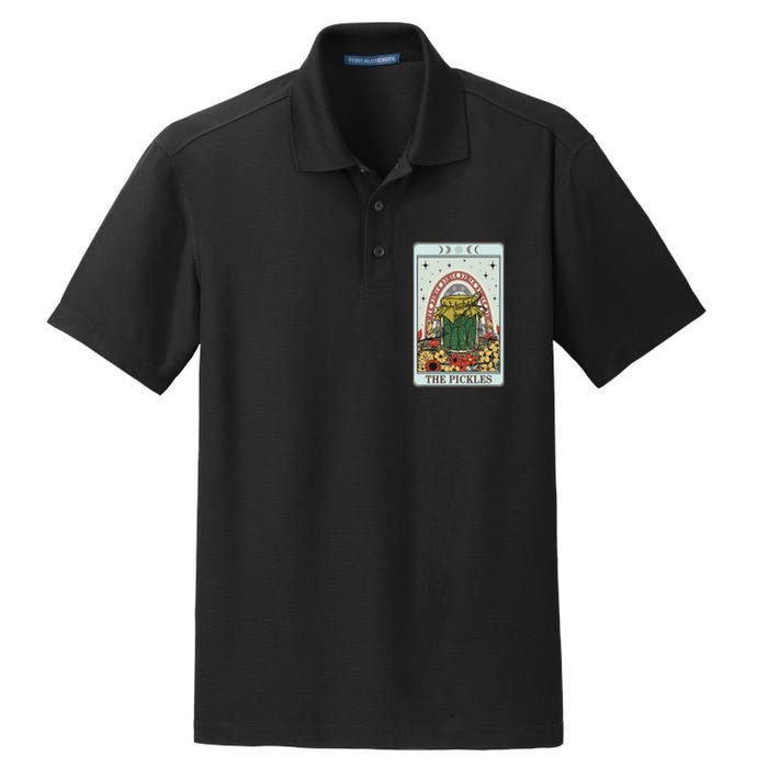 Vintage Tarot Card The Pickles Funny National Pickle Day Dry Zone Grid Polo