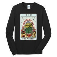 Vintage Tarot Card The Pickles Funny National Pickle Day Tall Long Sleeve T-Shirt