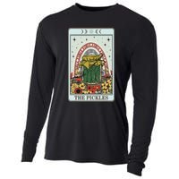 Vintage Tarot Card The Pickles Funny National Pickle Day Cooling Performance Long Sleeve Crew