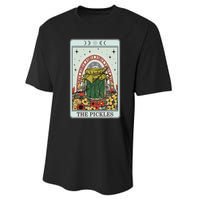 Vintage Tarot Card The Pickles Funny National Pickle Day Performance Sprint T-Shirt