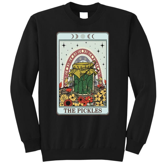 Vintage Tarot Card The Pickles Funny National Pickle Day Tall Sweatshirt