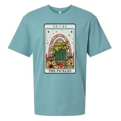 Vintage Tarot Card The Pickles Funny National Pickle Day Sueded Cloud Jersey T-Shirt