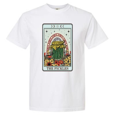 Vintage Tarot Card The Pickles Funny National Pickle Day Garment-Dyed Heavyweight T-Shirt