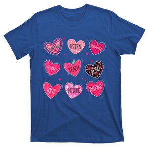 Valentine Teacher Conversation Hearts Teacher Vday Clothes Gift T-Shirt