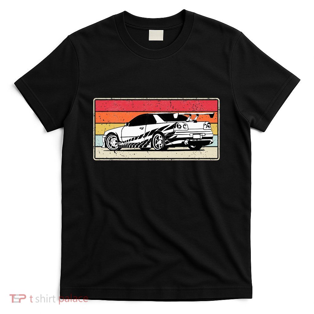 Vintage Tuner Car Skyline Graphic Retro Racing Drift Car T-Shirt