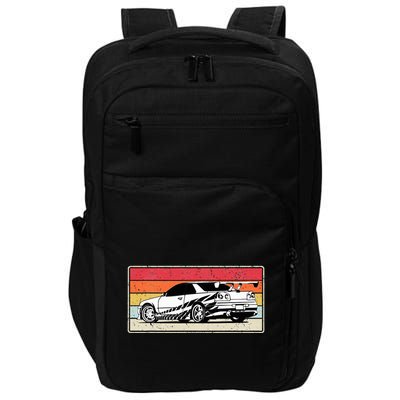 Vintage Tuner Car Skyline Graphic Retro Racing Drift Car Impact Tech Backpack