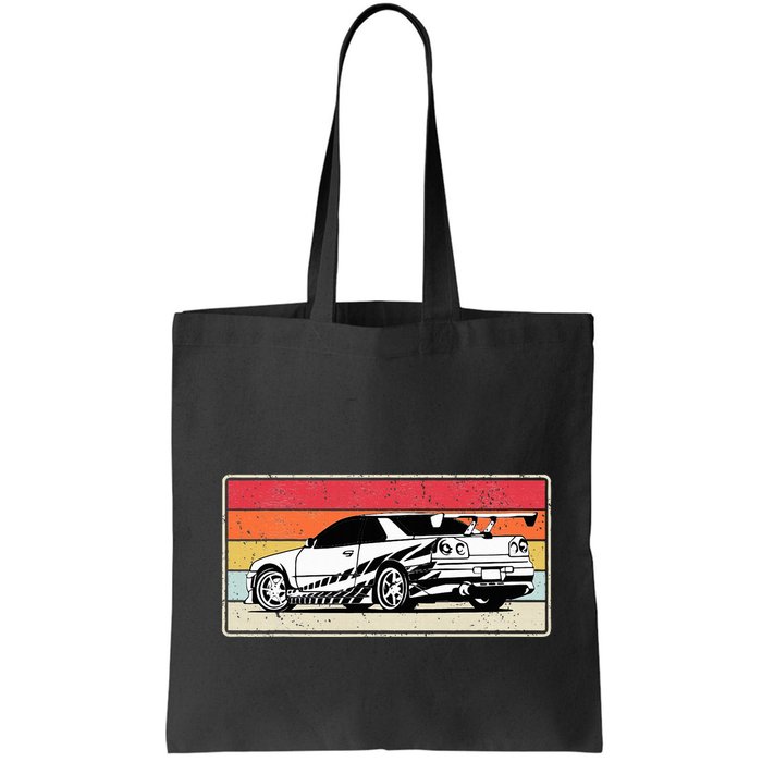 Vintage Tuner Car Skyline Graphic Retro Racing Drift Car Bag