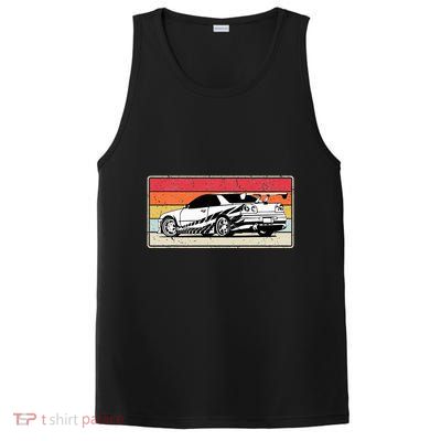 Vintage Tuner Car Skyline Graphic Retro Racing Drift Car PosiCharge Competitor Tank