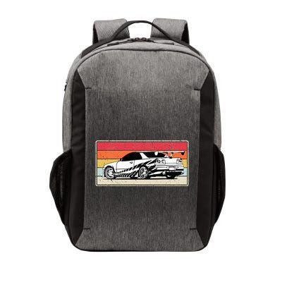Vintage Tuner Car Skyline Graphic Retro Racing Drift Car Vector Backpack