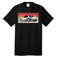 Vintage Tuner Car Skyline Graphic Retro Racing Drift Car Tall T-Shirt