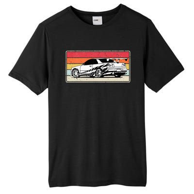 Vintage Tuner Car Skyline Graphic Retro Racing Drift Car Tall Fusion ChromaSoft Performance T-Shirt