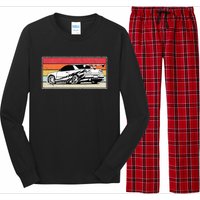 Vintage Tuner Car Skyline Graphic Retro Racing Drift Car Long Sleeve Pajama Set