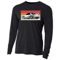 Vintage Tuner Car Skyline Graphic Retro Racing Drift Car Cooling Performance Long Sleeve Crew