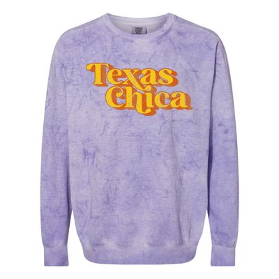 Vintage Texas Chica Funny Southern Pride Country Colorblast Crewneck Sweatshirt