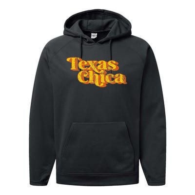 Vintage Texas Chica Funny Southern Pride Country Performance Fleece Hoodie