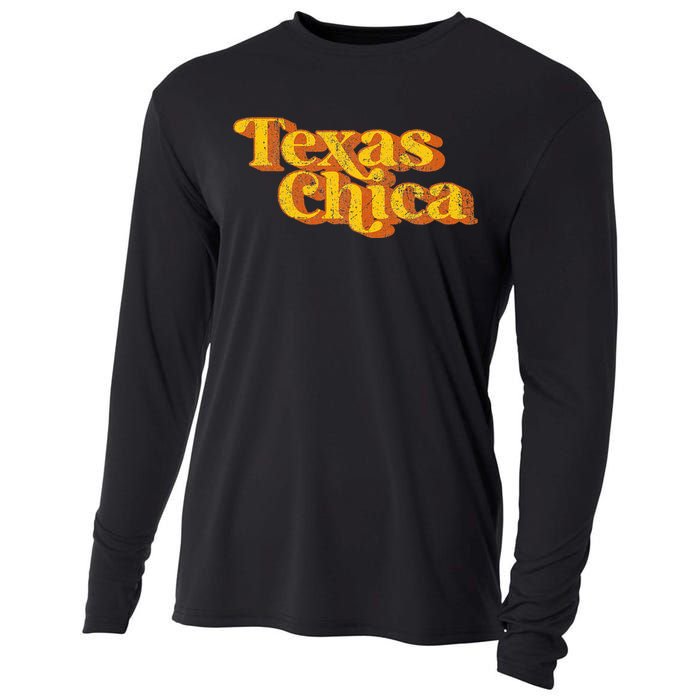 Vintage Texas Chica Funny Southern Pride Country Cooling Performance Long Sleeve Crew