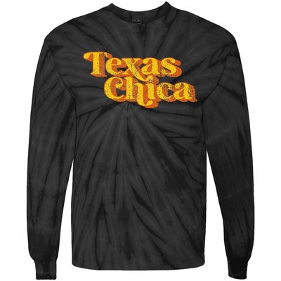 Vintage Texas Chica Funny Southern Pride Country Tie-Dye Long Sleeve Shirt