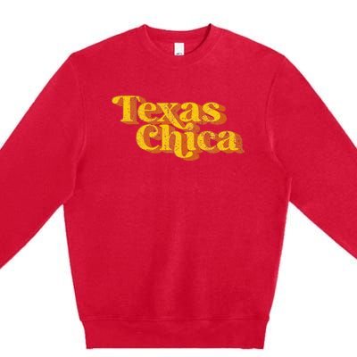 Vintage Texas Chica Funny Southern Pride Country Premium Crewneck Sweatshirt