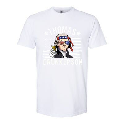 Vintage Thomas Drunkerson Patriotic Flag 4th Of July Funny Gift Softstyle® CVC T-Shirt