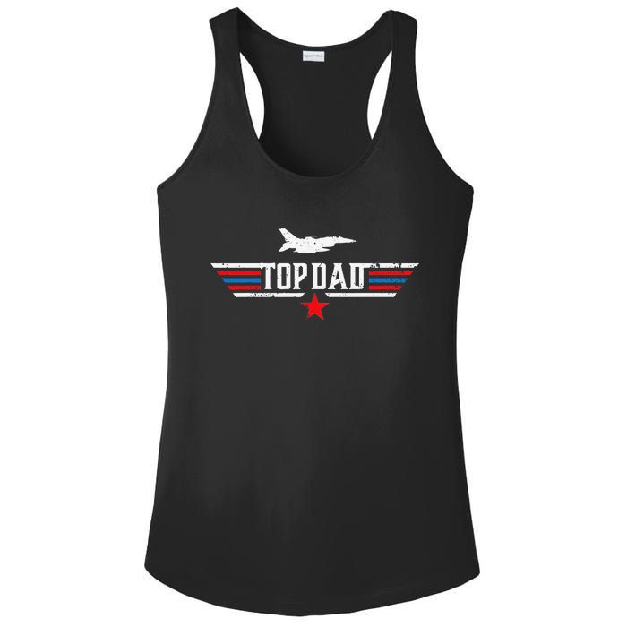 Vintage top dad top movie gun Jet Father's Day Birthday Ladies PosiCharge Competitor Racerback Tank