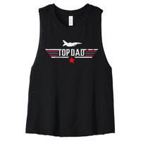 Vintage top dad top movie gun Jet Father's Day Birthday Women's Racerback Cropped Tank