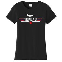 Vintage top dad top movie gun Jet Father's Day Birthday Women's T-Shirt