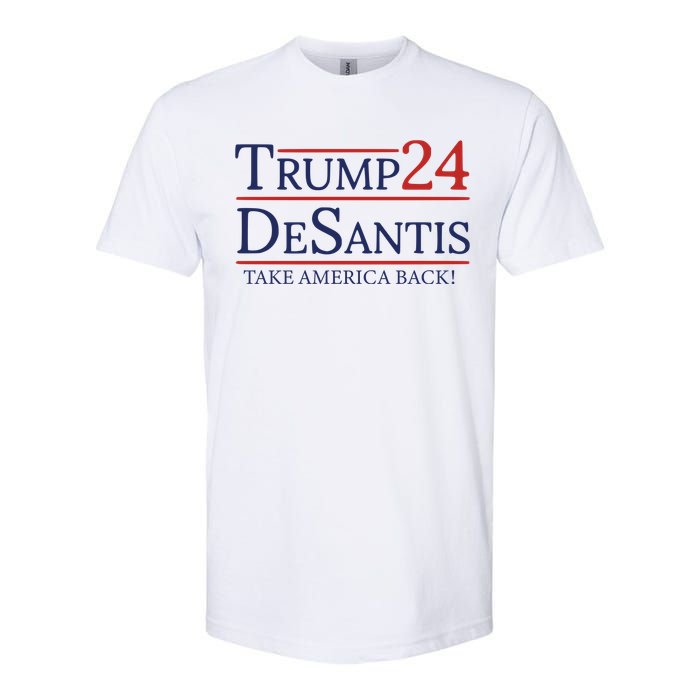 Vote Trump Desantis Election 2024 Softstyle CVC T-Shirt