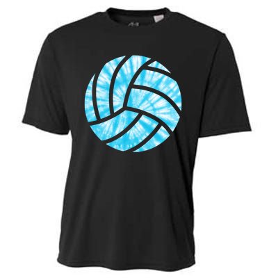 Volleyball Tie Dye Look Blue Purple Perfect Gift Cooling Performance Crew T-Shirt