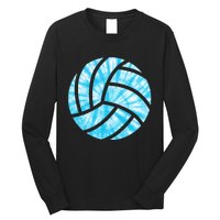 Volleyball Tie Dye Look Blue Purple Perfect Gift Long Sleeve Shirt