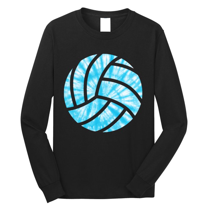 Volleyball Tie Dye Look Blue Purple Perfect Gift Long Sleeve Shirt