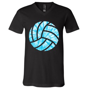 Volleyball Tie Dye Look Blue Purple Perfect Gift V-Neck T-Shirt