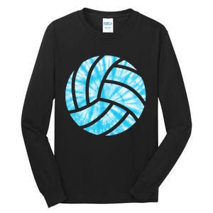 Volleyball Tie Dye Look Blue Purple Perfect Gift Tall Long Sleeve T-Shirt