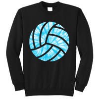 Volleyball Tie Dye Look Blue Purple Perfect Gift Tall Sweatshirt