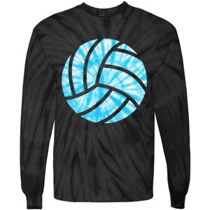 Volleyball Tie Dye Look Blue Purple Perfect Gift Tie-Dye Long Sleeve Shirt