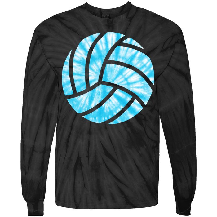 Volleyball Tie Dye Look Blue Purple Perfect Gift Tie-Dye Long Sleeve Shirt