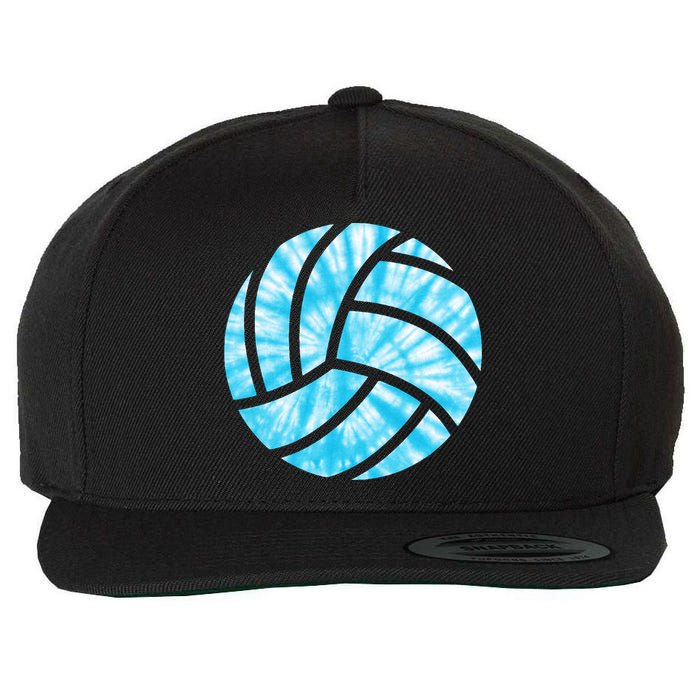 Volleyball Tie Dye Look Blue Purple Perfect Gift Wool Snapback Cap