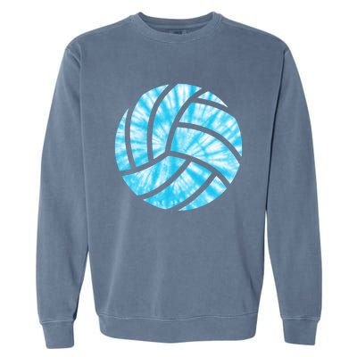 Volleyball Tie Dye Look Blue Purple Perfect Gift Garment-Dyed Sweatshirt