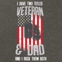 Have Two Titles Veteran And Dad I Rock Them Both Cotton Canvas Backpack