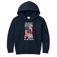 Have Two Titles Veteran And Dad I Rock Them Both Kids Hoodie