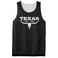 Vintage Texas Distressed Est. 1845 Longhorn Bull Mesh Reversible Basketball Jersey Tank