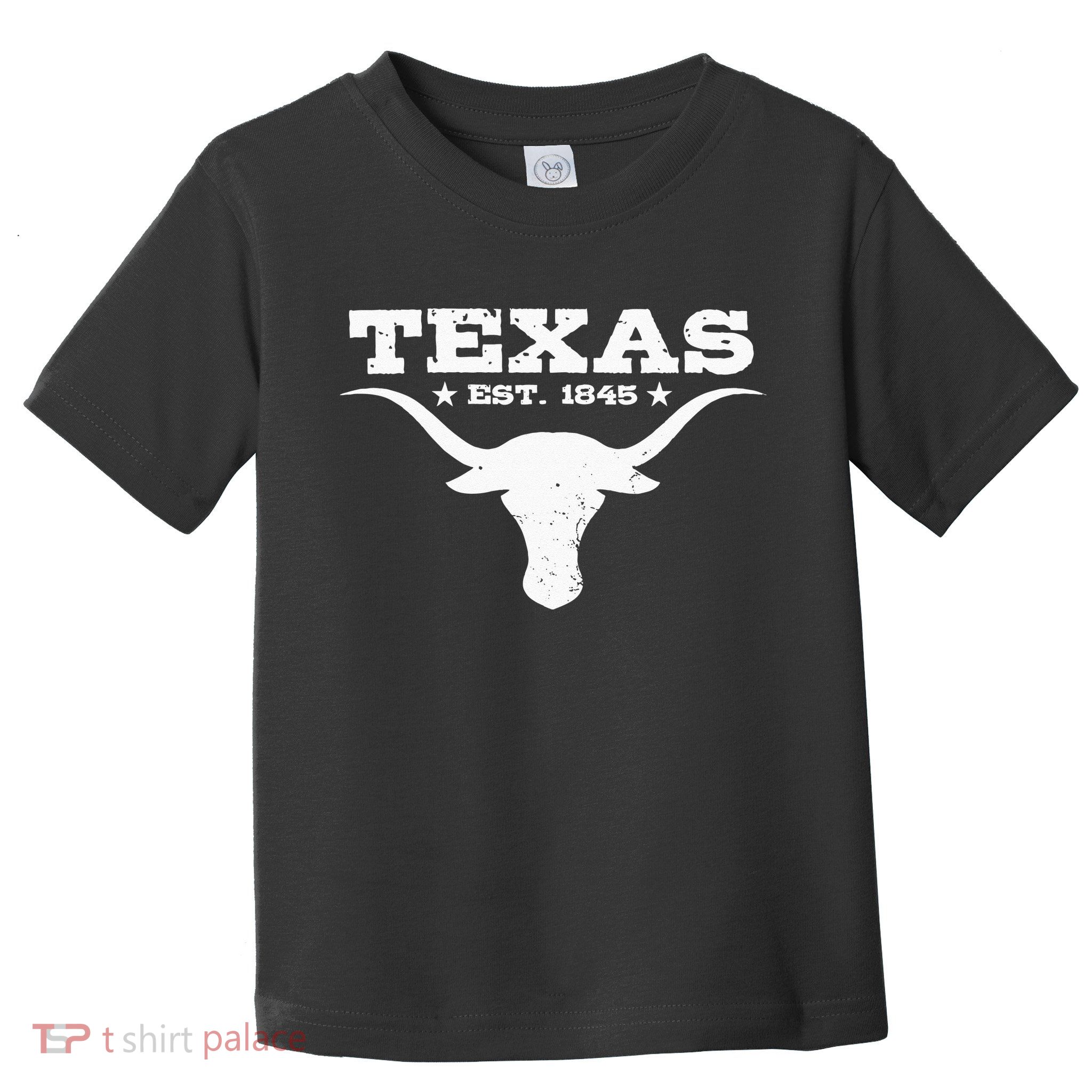 Vintage Texas Distressed Est. 1845 Longhorn Bull Toddler T-Shirt