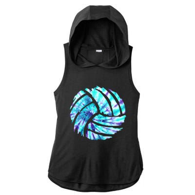 Volleyball Tie Dye Look Blue Purple Perfect Boys Or Girls Gift Ladies PosiCharge Tri-Blend Wicking Draft Hoodie Tank