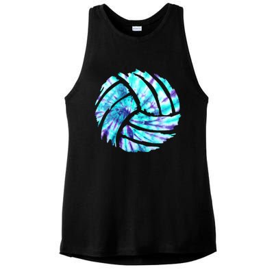 Volleyball Tie Dye Look Blue Purple Perfect Boys Or Girls Gift Ladies PosiCharge Tri-Blend Wicking Tank