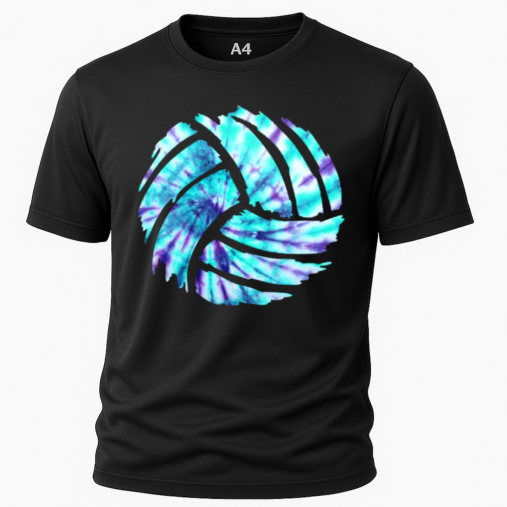 Volleyball Tie Dye Look Blue Purple Perfect Boys Or Girls Gift Cooling Performance Crew T-Shirt
