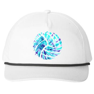 Volleyball Tie Dye Look Blue Purple Perfect Boys Or Girls Gift Snapback Five-Panel Rope Hat